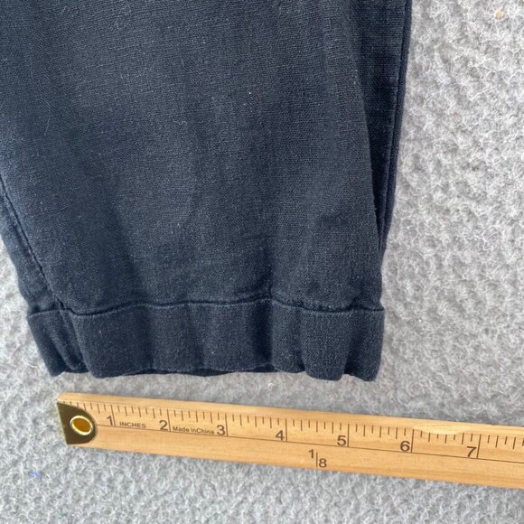 Old Navy Pants Womens Small Black Linen Blend Pull On Tapered Pockets Everyday - Picture 11 of 12